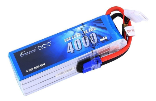 Bateria Lipo 22.2v 4000mah 60c 6s Ec5 Plug Gens Ace
