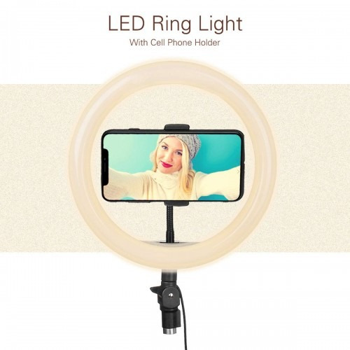 Imagen 2 de 5 de Aro De Luz Led Para Maquillaje De 10 Pulgadas