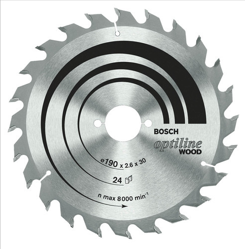 Hoja De Sierra Circular Optiline Wood Ø235 Bosch Color Plateado