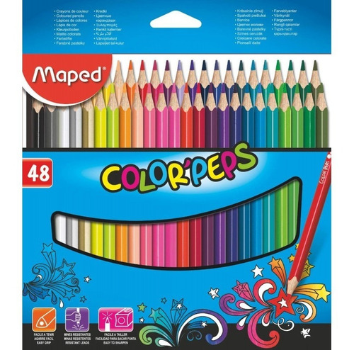 Maped Color Peps Star 48 Lápices De Colores De Madera 832048