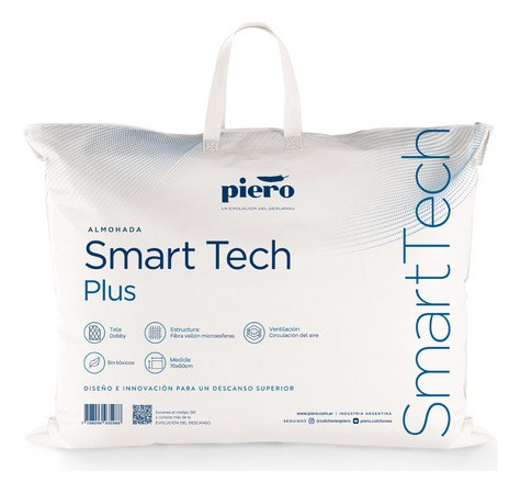 Almohada Piero Smart Tech Plus 70x50 Microesferas Blanco