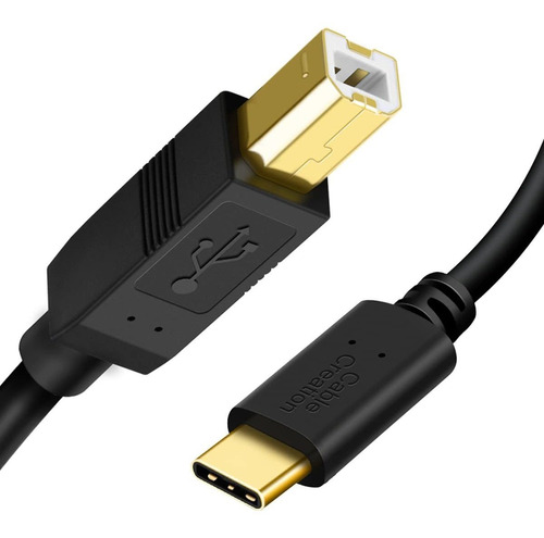 Cablecreation Cable Impresora Usb C 3.3 Pie Escaner Midi Dj