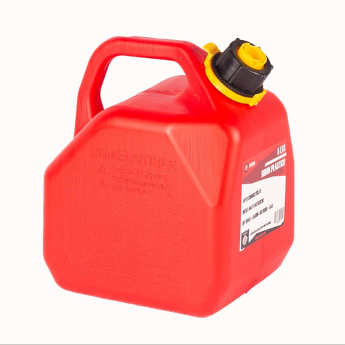 Bidón Plástico Pico 5 Lts Combustible Extra Chato/compacto