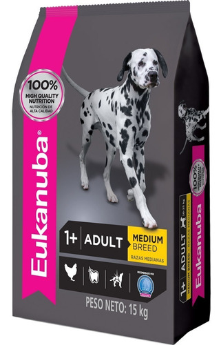 Alimento Eukanuba Adult Mini para perro adulto de raza mediana sabor mix en bolsa de 15kg