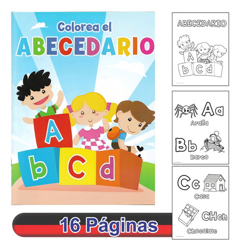 Cuaderno Para Colorear Abecedario - Pinguscolor - Color Turquesa