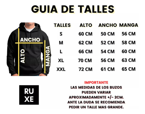 Buzo Negro Canguro Clubes Fútbol Argentino C/capucha Varios
