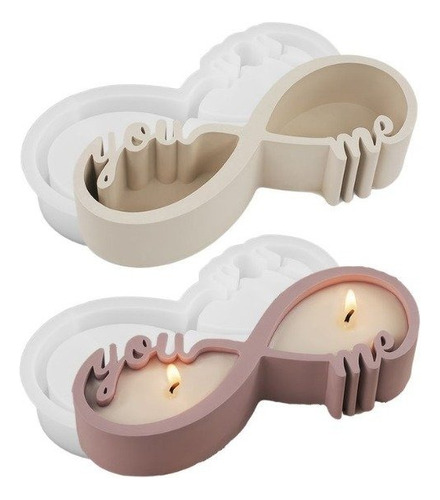Molde Silicona Contenedor Porta Velas Infinito