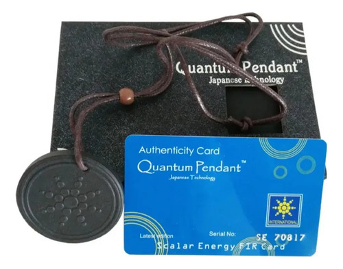 Colar Com Pingente De Energia Escalar Quântica Em Pedra