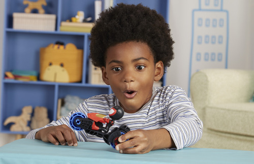 Figura Preescolar De Miles Morales Con Moto