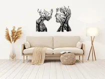 Comprar Cuadros Hombre Y Mujer Árbol De La Vida Mdf Calado 80x40 Cm