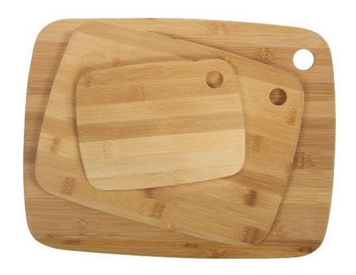 Paquete Combinado De Tabla De Cortar Clásica Core Bamboo, Na