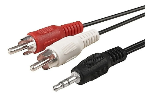 Imagen 1 de 3 de Cable Plug 3,5 St 2 Plug Rca Macho 1.8mts Audio Alta Calidad