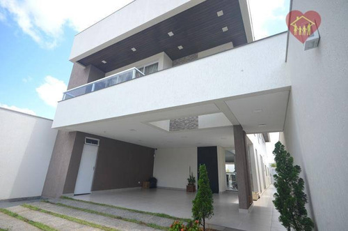 Sobrado Alto Padrão Com 5 Suítes, Piscina E Churrasqueira, Apenas 150m Da Praia Em Itanhaém. - So0202