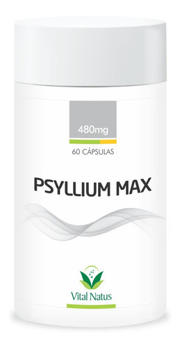 Psyllium Max 480mg 60 Cápsulas Vital Natus Sabor Natural