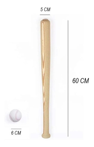 Bate De Beisbol Baseball 60 Cm De Goma Espuma Mas Pelota