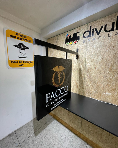 Placa Acm Lateral, Dupla Face, 50x70cm Com Sua Logo