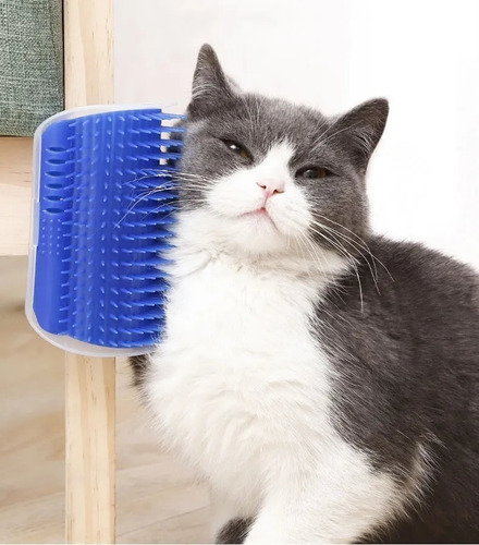 Imagen 2 de 9 de Cepillo Peine Rascador Con Hierba Para Gatos Mascotas