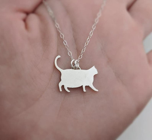 Hermoso Collar Gato Gordo Plata 0.925 Fat Cat Envio Gratis