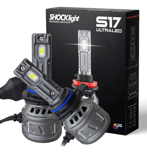 Par Lâmpada Ultraled Shocklight S17 Canbus 10000lm H1 H4 Tds