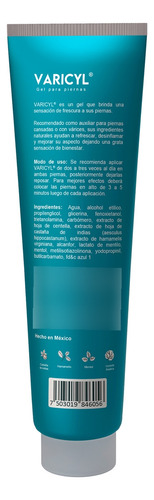 Gel Refrescante Antiinflamatorio Para Piernas Varicyl 220 Ml Mentol