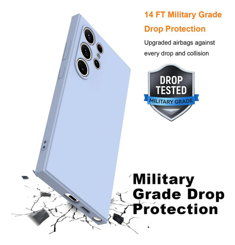Funda Protectora De Silicona Líquida A Prueba De Golpes Para Samsung Galaxy S23 Ultra S23fe Plus