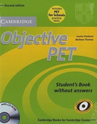 Pacote Objective Pet For Schools Without Answers - S, De Hashemi, Louise/Thomas, Barbara. Editorial de Cambridge em inglês