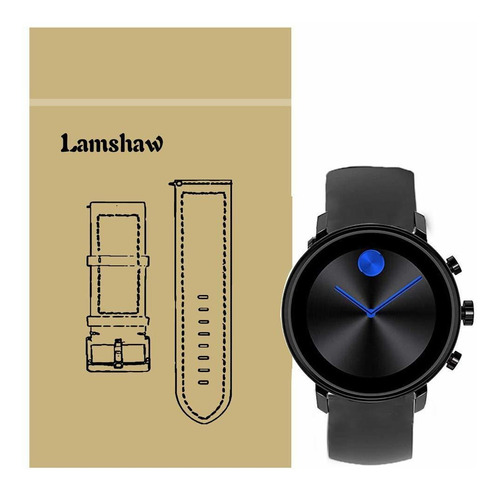 Para Movado Connect 2.0 Smartwatch Band Blueshaw Sport Negro