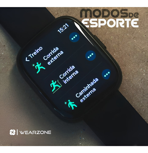 Relógio Smartwatch Pulse Alexa Prova D'água Recebe Ligações Preto Silicone Preto Preto