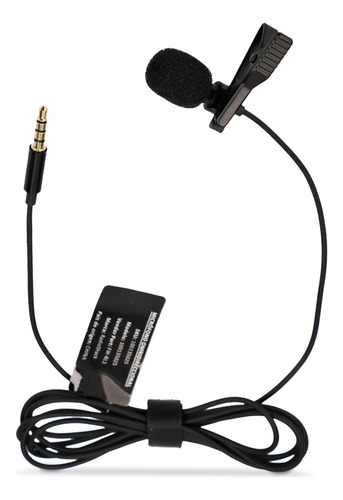 Micrófono De Solapa Alámbrico 1.5m Radioshack Color Negro