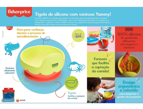 Imagem 2 de 10 de Kit Prato Bowl Com Ventosa Colher Silicone Alimentação Bebe