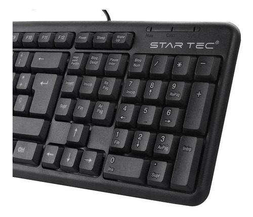 Teclado Alambrico Star Tec St-kb-03 Negro