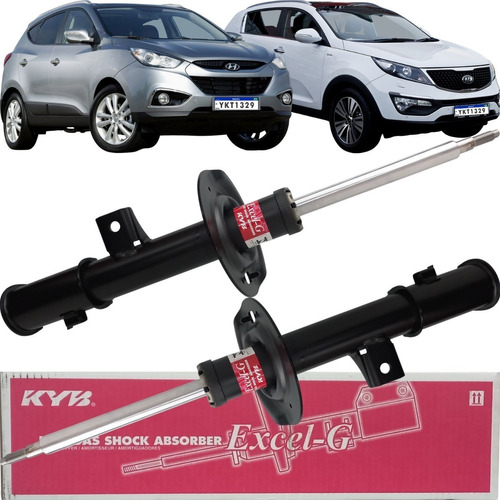 Par De Amortecedor Dianteiro Kyb Excel-g Gás Ix35 Sportage