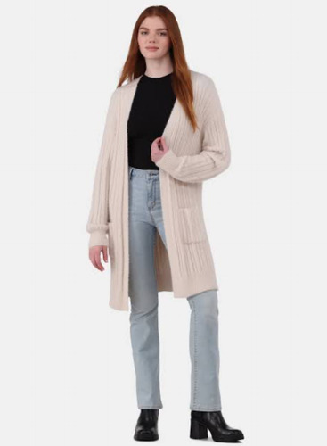 Cardigan No Boundaries Apertura Frontal Con Bolsillos Dama