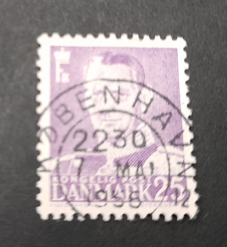 Sello Postal Dinamarca 1961 Freederik Ix