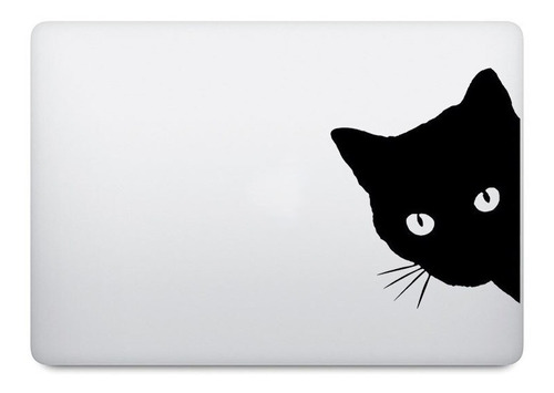 Sticker Decorativo Para Notebook Diseño Gato Observador 