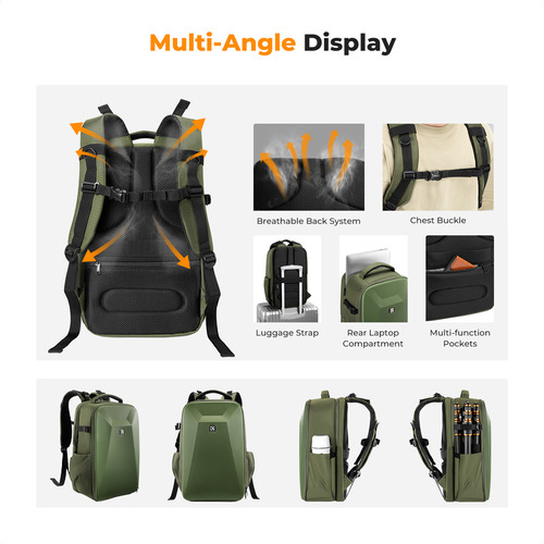 Mochila Para Cámara Réflex Digital Rígida Multifuncional K&f