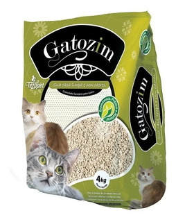 Areia Sanitária Para Gato - Gatozim 4kg - 100% Natural. Tipo Tradicional