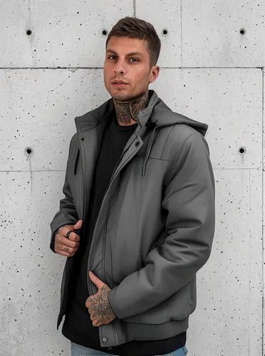 Casaco Masculino Plus Size Jaqueta Sarja Forrada Capuz