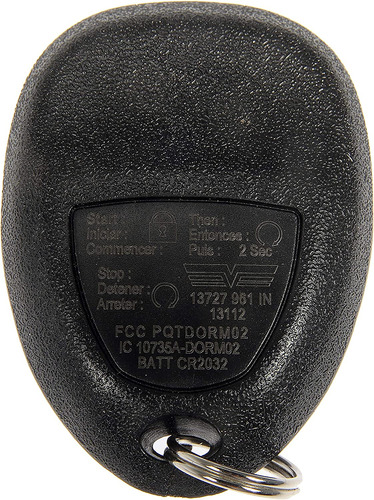 Dorman 13727 Keyless Entry Remote 6 Button Compatible With S