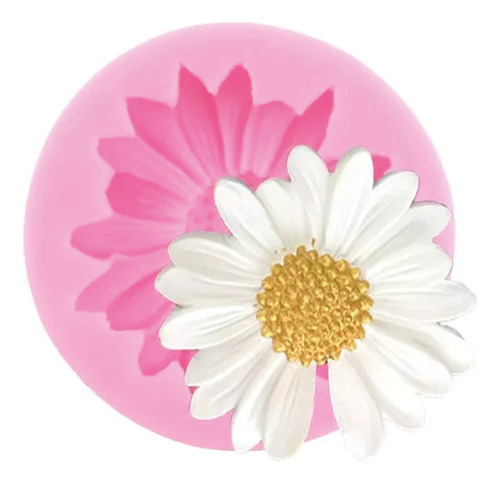 Molde Silicona Vela Margarita Cera Jabon Bombones Color Rosa