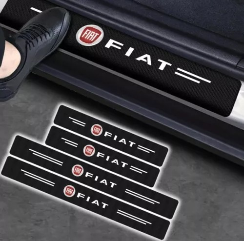 Cubre Zócalo Adhesivo Fibra Carbono Protector Todas - Marcas
