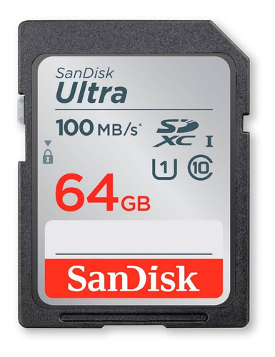Memoria Sandisk Ultra 64gb Sdxc Uhs-i  Clase 10 100mbs