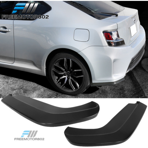 Fits 14-16 Scion Tc 2pc Pu Unpainted Black Rear Bumper L Zzg