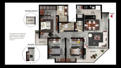 Imagen 13 de 14 de Apartamento 3 Habitaciones 3 Baños 2 Parqueaderos Y Deposito