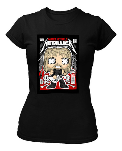 Playera Negra James Metal Moda Cultura Pop