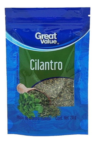 10 Pzas Hojas De Cilantro Great Value Molido 28 G