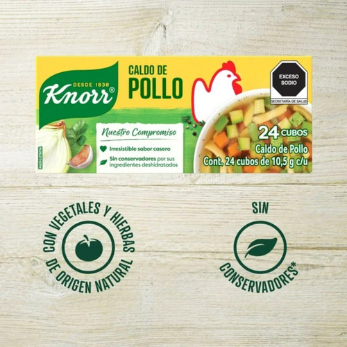 Caldo De Pollo Knorr 3 Pzas Con 24 Cubos C/u