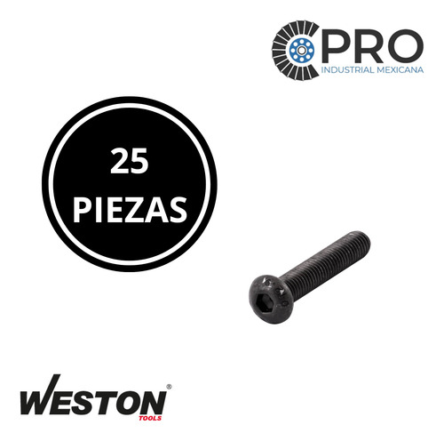 25 Tornillo Allen Cab. Boton 1/2 -13 X 3-1/4 Zn-12962 P