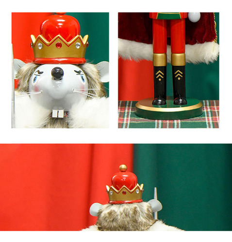 Figura De Cascanueces De Navidad, Adorno Artesanal Para