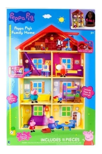 Brinquedo Casa Gigante Da Peppa Pig George 7 Ambientes 55 Cm